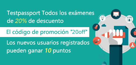 Testpassport Todos los exámenes de 20% de descuento